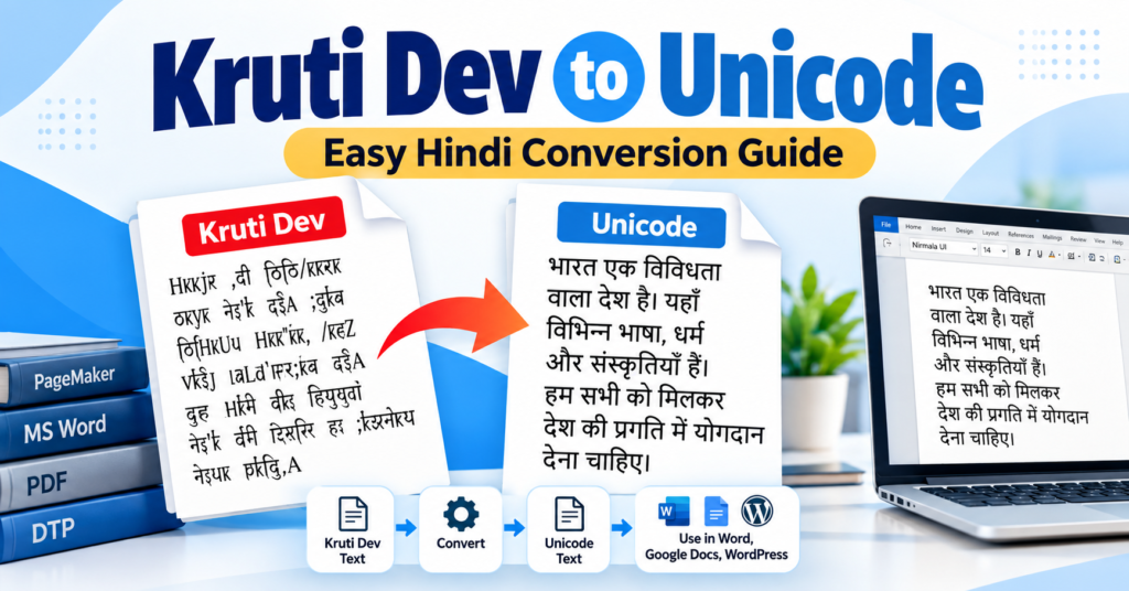 Kruti Dev to Unicode Hindi Font Conversion Guide
