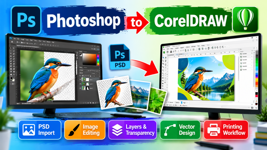 Photoshop to CorelDRAW – PSD Import, Image Editing and Printing Workflow